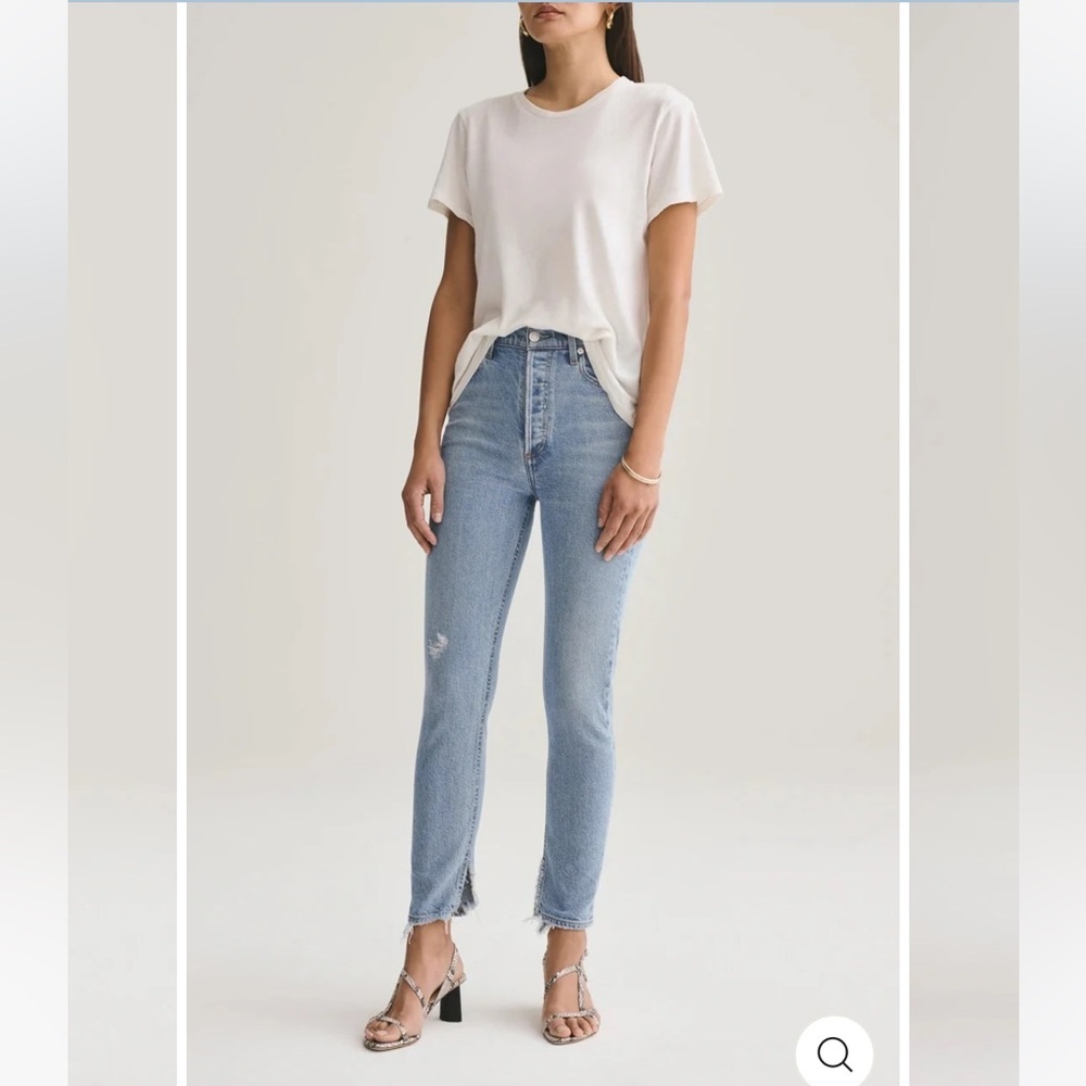 • AGOLDE • Women’s Nico High Rise Slim Fit Jeans in Headlines Blue 27